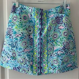 Lilly Pulitzer Blue Embellished A-line Mini Skirt/Skort